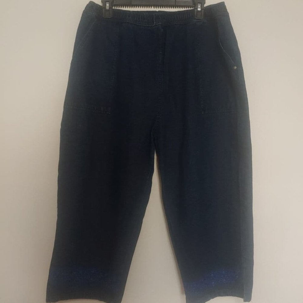 Keneth Too New Blue Jean Capris SZ: Large
